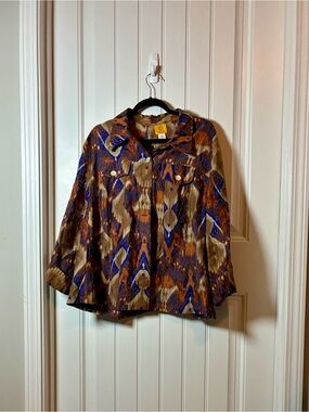 Ruby Rd. Multi-Color Button-Down Blouse